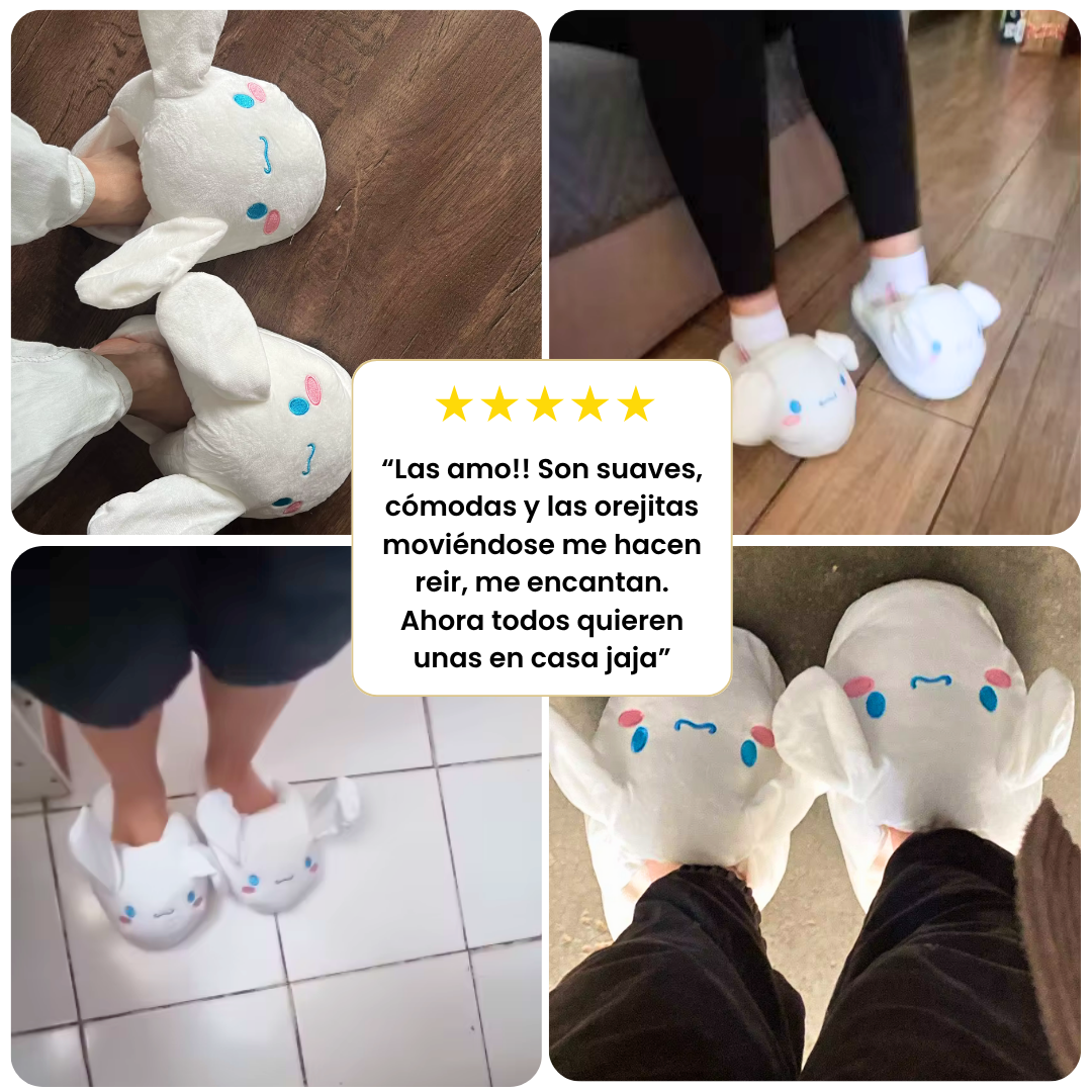 Fluffy Orejas pantuflas tiernas